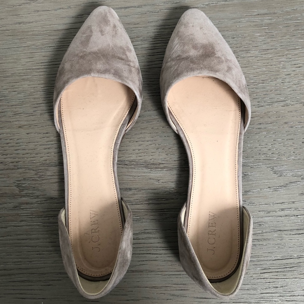 J.Crew Suede D’Orsay Flat